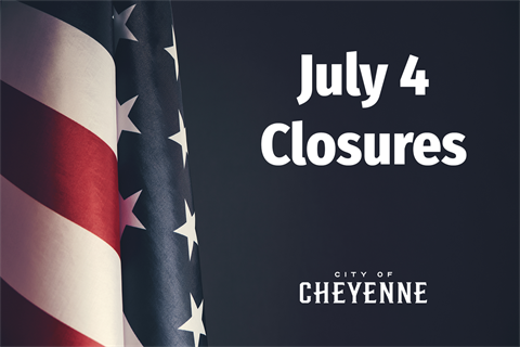 An image announcing July 4 closures.
