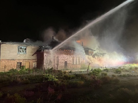 A fire on May 16, 2026, at the Historic Pumphouse