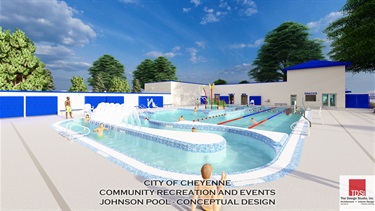 A rendering of the future Johnson Pool.