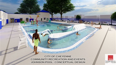 A rendering of the future Johnson Pool.